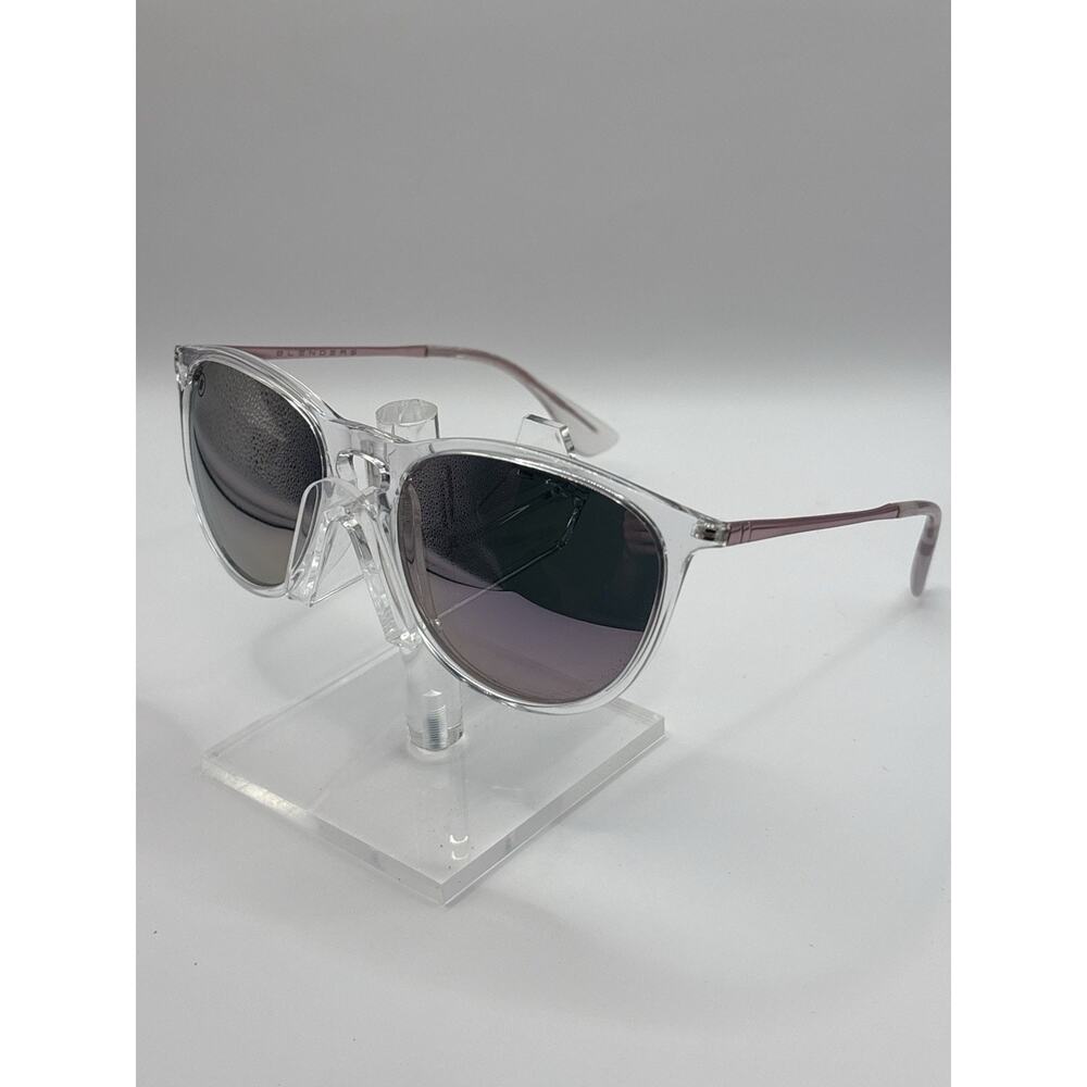 Blenders Eyewear Aspen Rose Polarized Sunglasses Clear Frame Pink Arms
